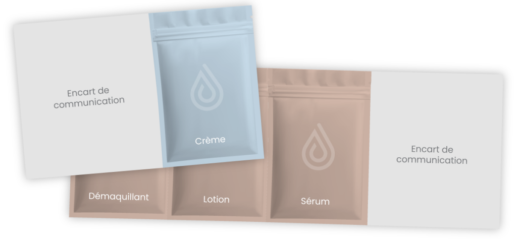 Exemples de sachets avec encart publicitaire
