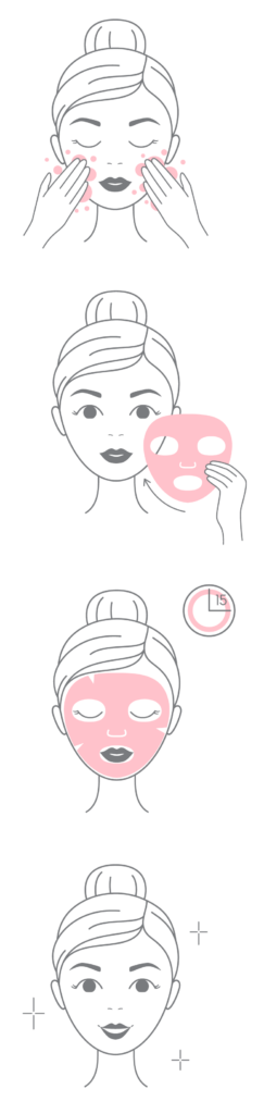 Masque de beauté application
